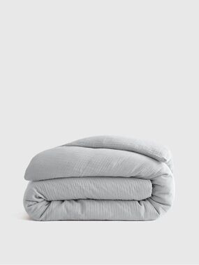 Quince Organic Cotton Gauze Duvet in Mist Queen 538